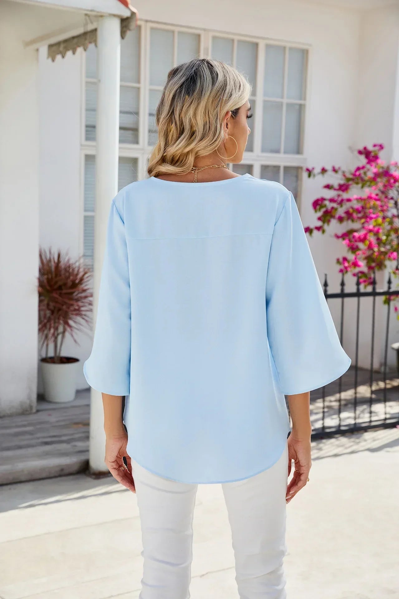 Carina™ | Elegant V-Neck Blouse (Almost Sold Out)