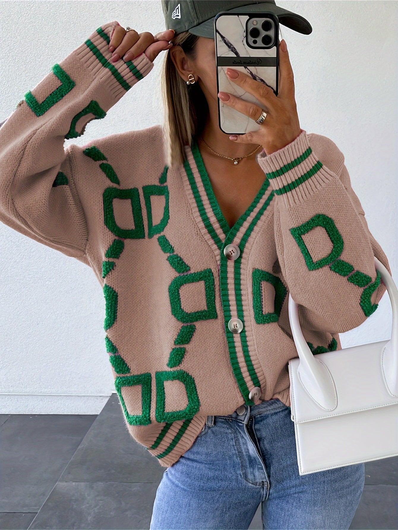 Zelva™ | Chic Geometric Knit Cardigan (Almost Sold Out)