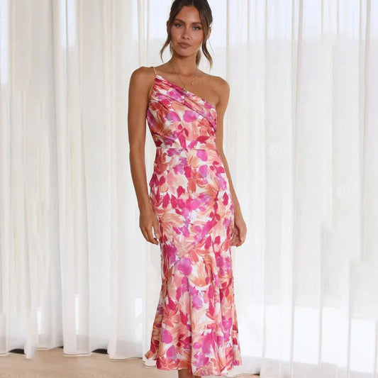 Elva™ | Floral One Shoulder Dress (Almost Sold Out)