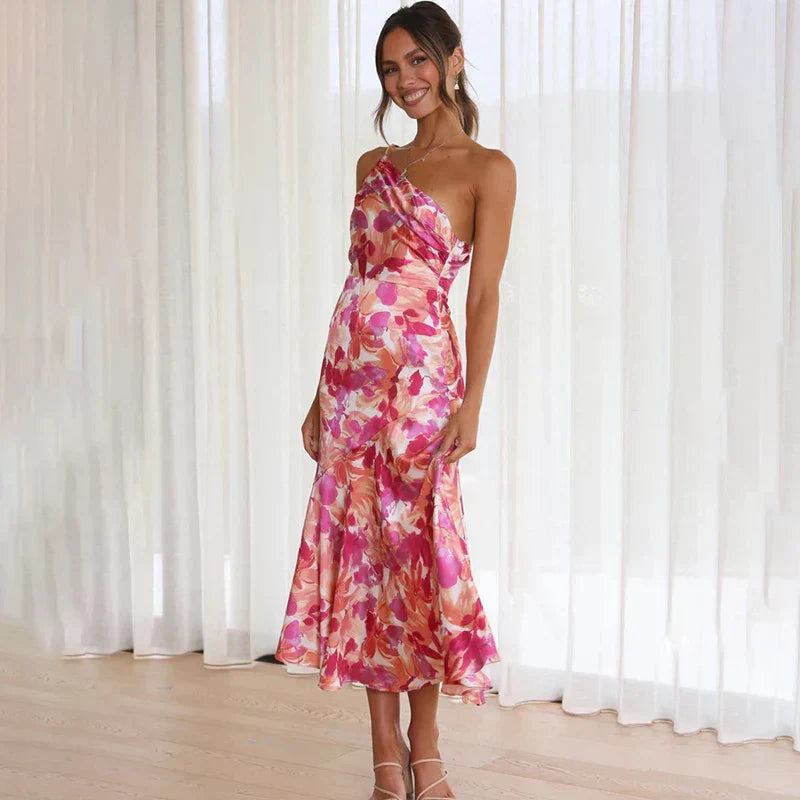 Elva™ | Floral One Shoulder Dress (Almost Sold Out)