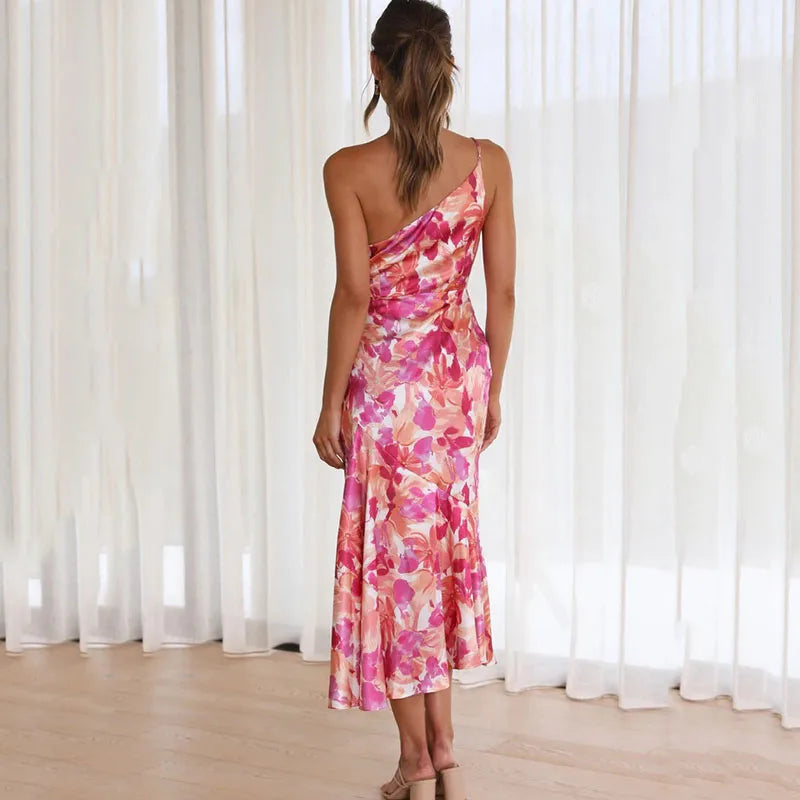 Elva™ | Floral One Shoulder Dress (Almost Sold Out)