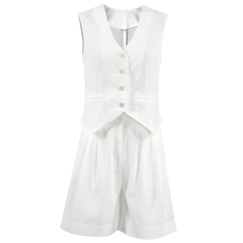 Azelia™ | Luxe Tailored Vest & Shorts Set
